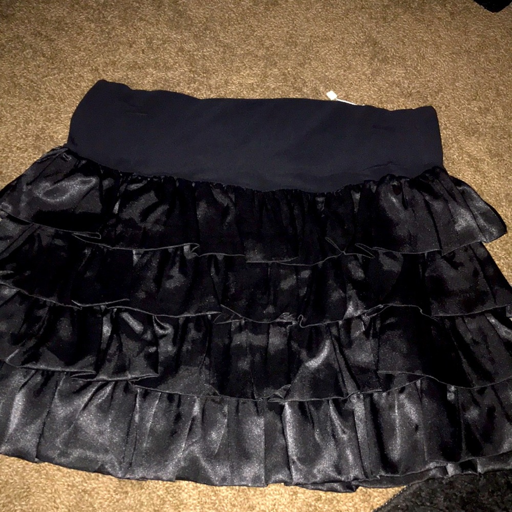 Black frilly skirt